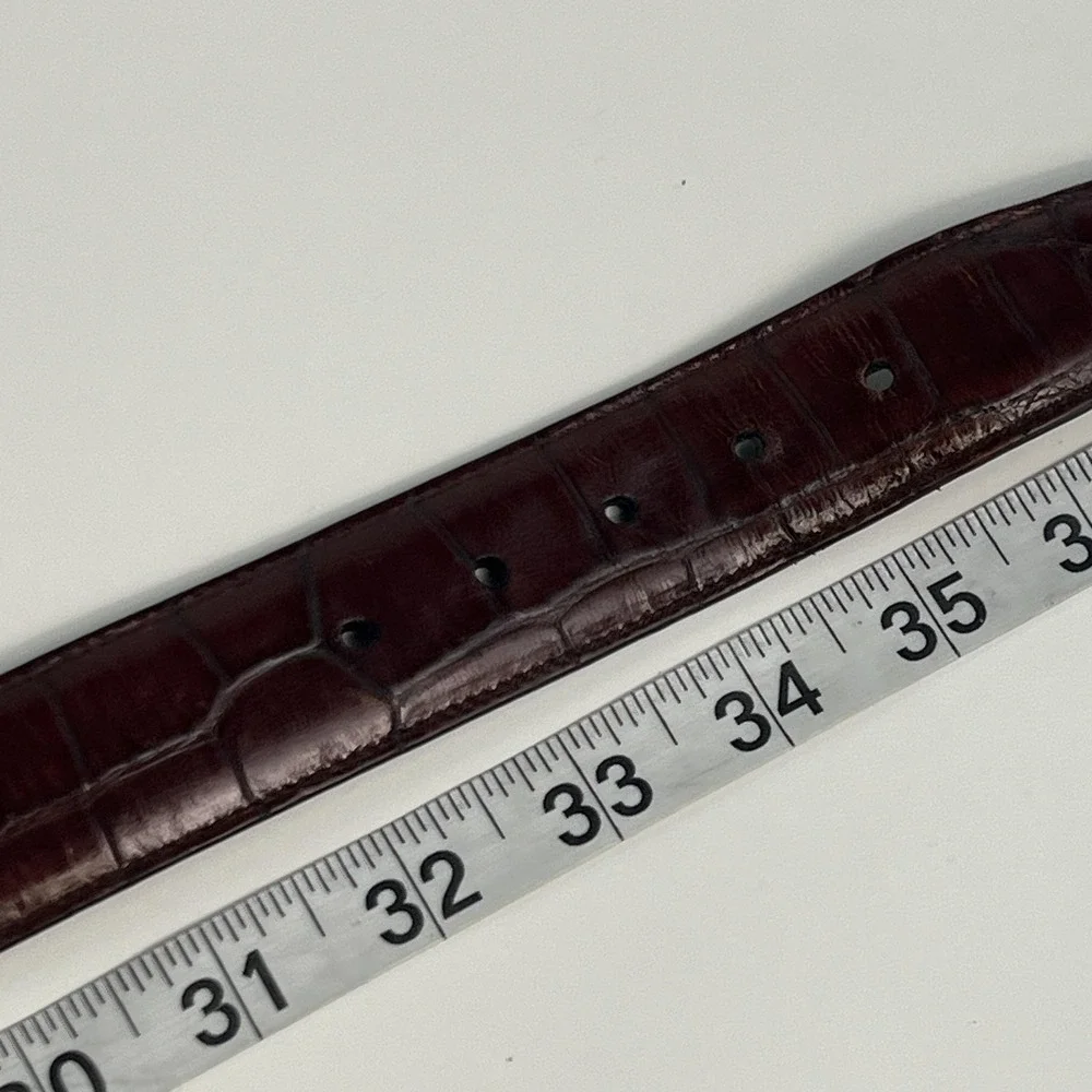 Trafalgar Belt Mens 32 Brown Croc Embossed Leather Western Dress Buckle USA